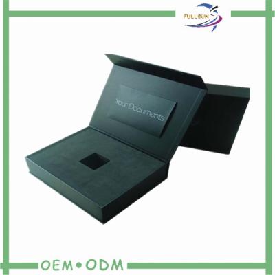 China Black Magnetic Gift Boxes With EVA Tray Paper Packaging , Decorative Gift Box for sale