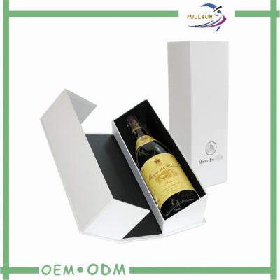 China El blanco personalizó las cajas de regalo del vino Foil el OEM/el ODM del logotipo del sello en venta