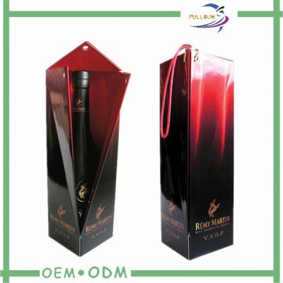 China Side Open Wine Gift Boxes Bottle Packaging Matt Lamination for sale