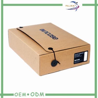 China Spot UV Logo Packaging Corrugated Paper Box With Eyelet , corrugated fiberboard box for sale