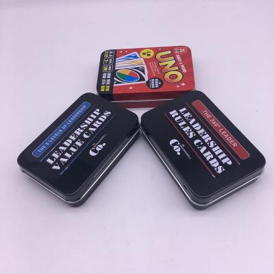 China All Custom Packaging Boxes Embossed Printing Logo Cards Metal Tin Box With Hinge And Lid for sale