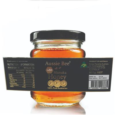 China Waterproof 3.5 Mixed Glass Jar Commercial Sticker Label For Honey for sale