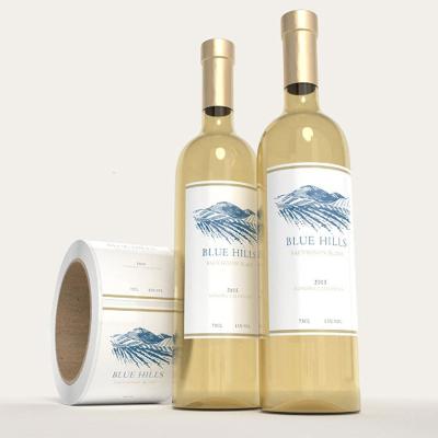 China Custom Printed Waterproof Premium Texture Sticker Wine Label Paper Printing for sale