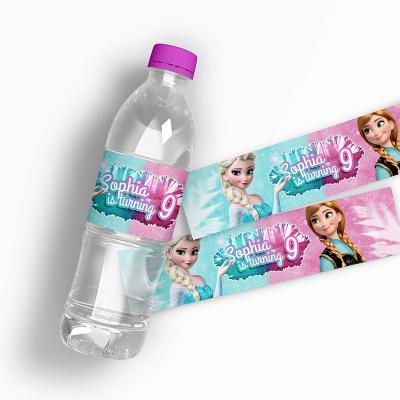 China Waterproof Custom Waterproof Water Bottle Labels Sticker For Kids for sale