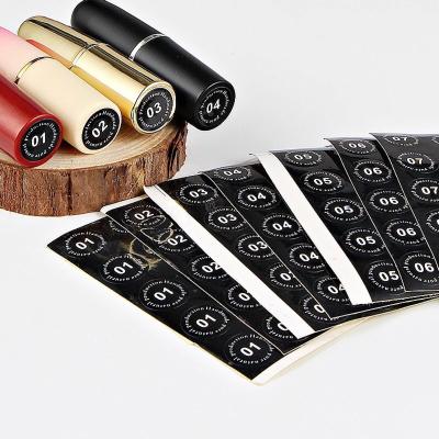 China Waterproof Custom Vinyl Labels Color Adhesive Stickers For Lipstick Lip Gloss Tube Base for sale