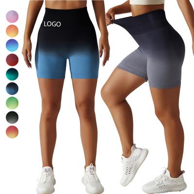 China The Logo Summer Outfits Women Biker High Waisted Butt Shorts Crac! crack! Breathable Custom Seamless Yoga Wear Fitness Gym Shorts Womens Yoga Abbreviations for sale