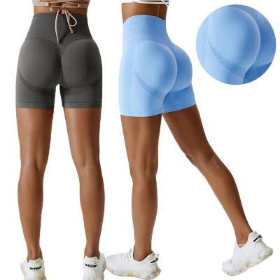 China Logo Summer Fashion Outfits Women Breathable Custom Biker Butt Gym Fitness Seamless Yoga Short Crac! crack! wear high waist briefs for women for sale