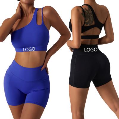 China LOGO Women Fitness Sports Gym Breathable Long Sleeve Activewear Custom Workout 2 Pcs Sets Butt Lift Yoga Gaiters Yoga Bra And Set for sale