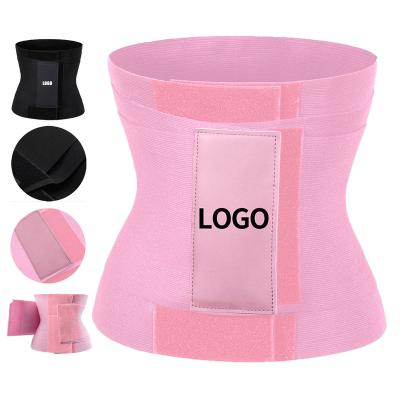 China Body Shaper Shapewear Waist Wrap Trimmers Antibacterial Latex Cincher Slimming Belts Belly Trimmer Waist Trainer Pink for sale