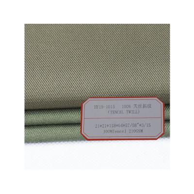 China 100% TWILL Tencel Fabric Soft and Comfortable Pure Tencel Twill Woven Women's Fabric Fashion Dress Fabric for sale