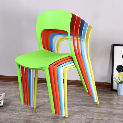 China Contemporary Cheap Restaurant Dining Chair Stacking White Plastic Outdoor Garden Stacking Chairs for sale