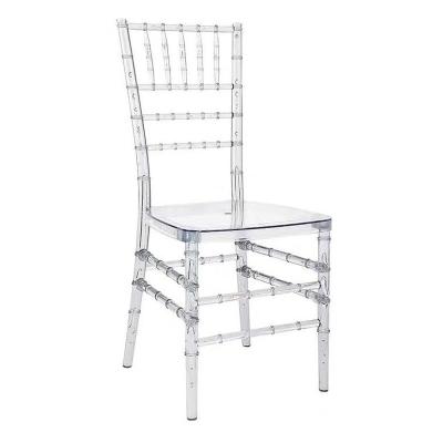 China Wholesale Contemporary Wedding Crystal Chair Hotel Restaurant Resin Chiavari Chair Tiffany Chair Garden for sale