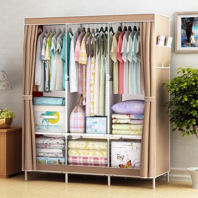 China 2022 foldable new wardrobe large capacity fabric folding non-woven wardrobe for sale