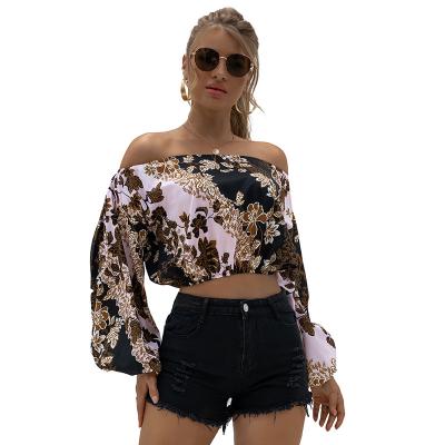 China QUICK DRY 10706-SC36 Customized one shoulder leopard print T-shirts women sehe fashion for sale