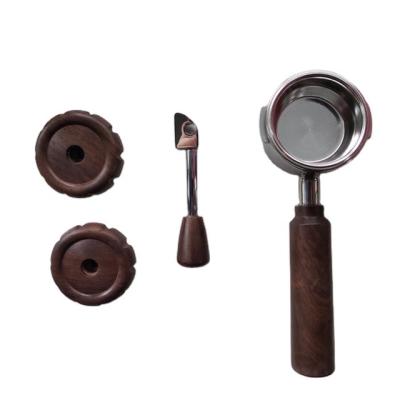 China High Grade Fashion Rosewood Material Handle Coffee Machine Portafilter Hot Selling Custom Espresso Portafilter for sale