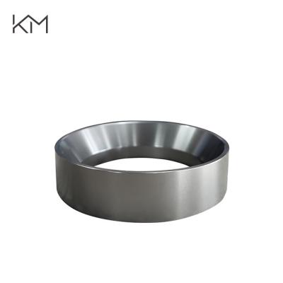 China Silver Color 58mm Coffee Powder Ring Customize Dosing Ring Aluminum Alloy Espresso Dosing Funnel Ring 51/54/58 mm for sale