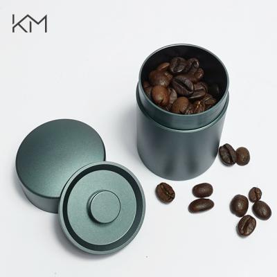 China Sustainable Coffee Bean Sugar Storage Bottles Jars Tea Aluminum Alloy Sugar Storage Canister Coffee Bean Container Rack Can for sale