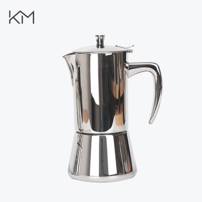 China WITH LID Amazone Moka Pot Stainless Steel Coffee Espresso Mocha Coffee Maker Mocha Pot for sale