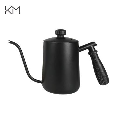 China Modern Design 600ML Stainless Steel Coffee Maker Drip Pot Espresso Brew Gooseneck Drip Stocked Coffee Pot for sale