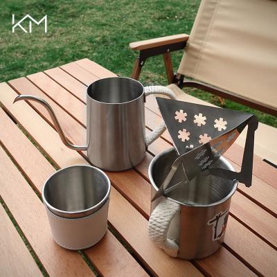 China Amazon Viable Hot Sales Coffee Spill Over Gift Set Outdoor Drip Pot Travel Camping Coffee Set Coffee Bag for sale