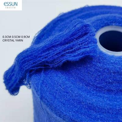 China 2021 New Anti-pilling Fashion Chat 0.3cm 0.5cm 0.9CM 100% Alpaca NM15 NM16 NM18 Crystal Bright Nylon Curl Hair Like Feather Fancy Yarn for sale