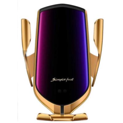 China With Stand 10W Fast Wireless Car Phone Car LED Light Charging Wireless Charger For Huawei P30 pro for sale