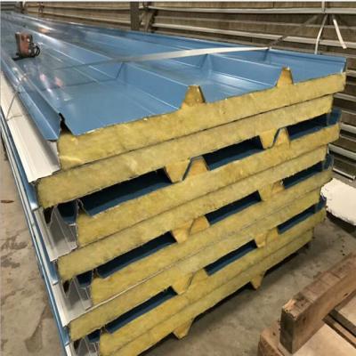 China Corrugated Office Building Glass Wool Sandwich Panel Roof Sheet for sale