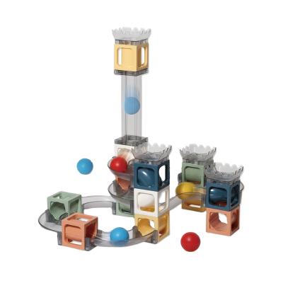 China DIY TOY Cheap Factory Price Rolling Ball Tower and Interactive Puzzle Toy Building Block Magnetic Track for sale