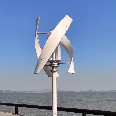 China VAWT Wind Power Generation Real2KW 48V Wind Turbine Generator Shaft eolica turbina generator vertical wind power generation system for sale