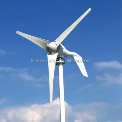 China High Efficient Wind Power Generation 1500w Horizontal Wind Turbine Generator 12v 24v 48v 96v with Controller Free Power Energy for Homeuse for sale