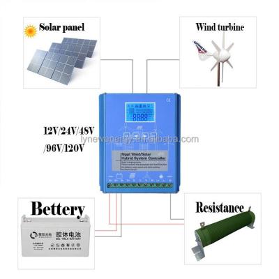 China True Wind Hybrid System Power Mppt Wind Generator Controller 300W 24V 600W 48V 800W Solar Wind Turbine Charge Controller 48v for sale