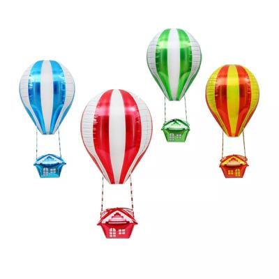 China Promotional Toy 22 Inch 4D Hot Air Balloon Foil Aluminum Mylar Aerostatico Globos Piece For Kids Toy Baby Shower Party Wedding Decoration for sale