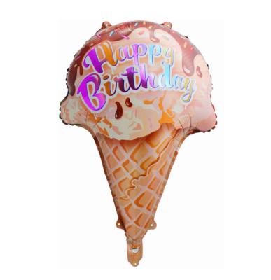 China Huge Birthday Party Decor TF Ice Cream Scam Balloon Happy Birthday Helium Balloons Kids Favor Toy Good For Photo for sale