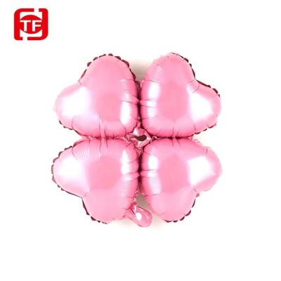 China Party Decoration Supplies TF 18 Inch Balloon Four Leaf Clover Heart Shaped Balloon For Party Wedding Festival Celebration Gold, Purple, Green, Pink, Blue for sale