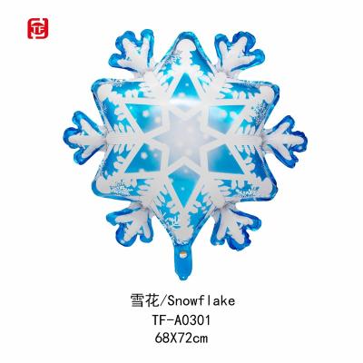 China Partyshow Xmas Snowflake Aluminum Foil Balloon Party Decoration Inflatable Christmas Ball TF Toy New Arrive for sale