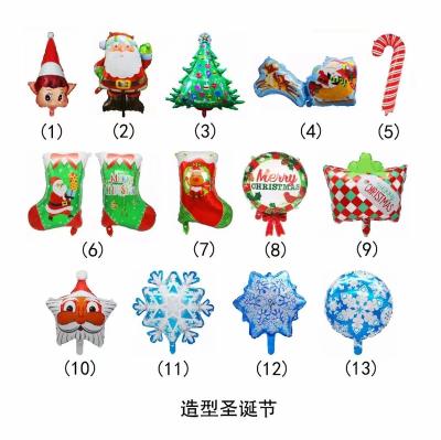 China Promotional Christmas Eve Atmosphere Decor Toy TF Christmas Balloon Cartoon Foil Balloon Christmas Snowman Elk Party Decoration Background Wall for sale