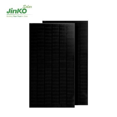 China Wholesale Price Jinko 420w 430w 440w Tiger Cell Solar Panel Modules Half N-Type All Black Mono Perc For Solar Power 166mmx166mm for sale