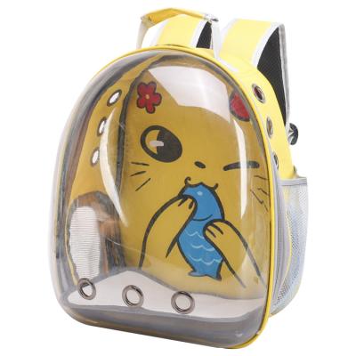 China Pet Capsule Space Stored Pet Carrier Backpack Breathable Durable Bag Cat Carrier Portable Color Space Transparent Bag for sale