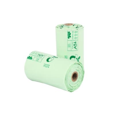 China Sustainable Cheap Eco - Friendly Compostable Biodegradable Dog Waste 5rolls Poop Bags On Roll for sale