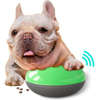 China Viable Dog Ball Toy Noise Sliding Mobile Food Spiller Molar Ball Toy Pet Sliding Sound Toy for sale