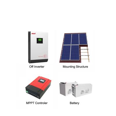 China Home Solar System Home Solar Panel Manufacturer 3KW 5KW 10kw 15KW Off Grid Solar System For Home Use for sale