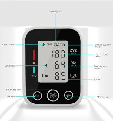 China Hot Selling Boiling Point Arm Boiling Point Arm Blood Pressure Monitor Fully Automatic One-Button Measuring Digital Blood Pressure Machine Smart Monitor for sale