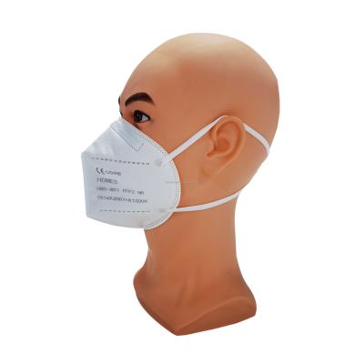 China Non-Woven Fabric+Melt-blown Fabric Masks Wholesale Disposable White Earloop Face Masks ffp2 Comfortable Elastic Earloop With Plastic Adjustment Hook for sale