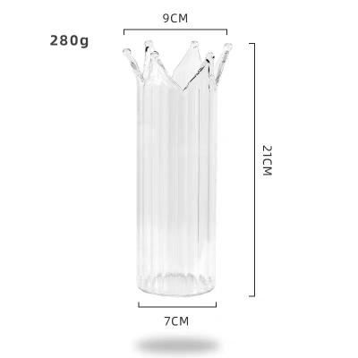 China Europe Elegant Clear Cylinder Customized Vase Glass Vase Furniture Living Room Hydroponics Plant Home Office Decoration for sale