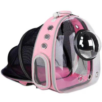 China Hot Selling Breathable New Cat Bag Transparent Pet Go Off Shoulder Space Bag Portable Breathable Laser Pet Backpack for sale