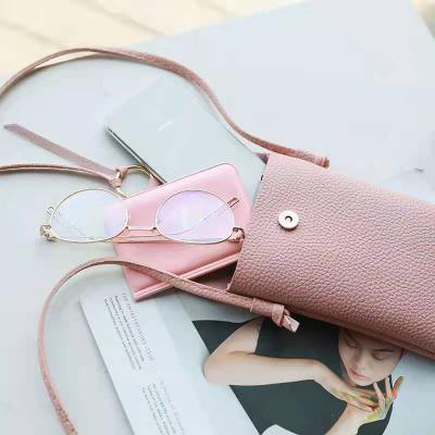 China Mini Lightweight PU Cell Phone Bag Fashion Mobile Phone Wallet Bag Women for sale