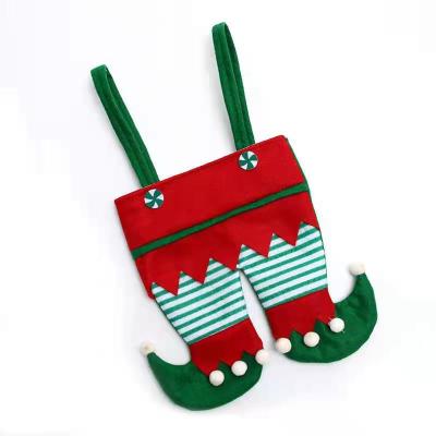 China Portable Christmas Candy Bag Chirstmas Decor Christmas Elf Bag Non-Woven Bag Candy Bag For Kids Children for sale