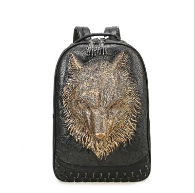 China Wild senior male student tide wolf rivet personality anti-theft personality computer backpack fresh creative wholesale anti-theft bag for sale