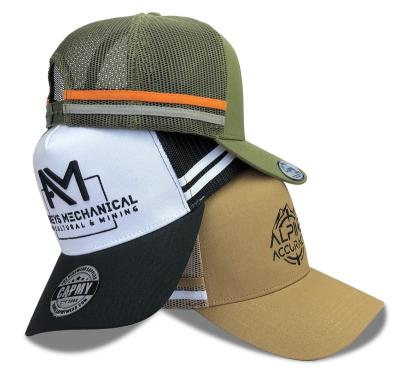 China Low MOQ Wholesale Raincoats Custom Design 5 High Quality Western Panel Mesh Country Cap Trucker Hat Embroidered Australia Trucker Hats for sale