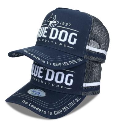 China New Navy Blue Waterproof Australian Trucker Hat Outdoor Trucker Hat 5 Panel Custom Design Crown High Profile Deep Country Trucker Hats for sale